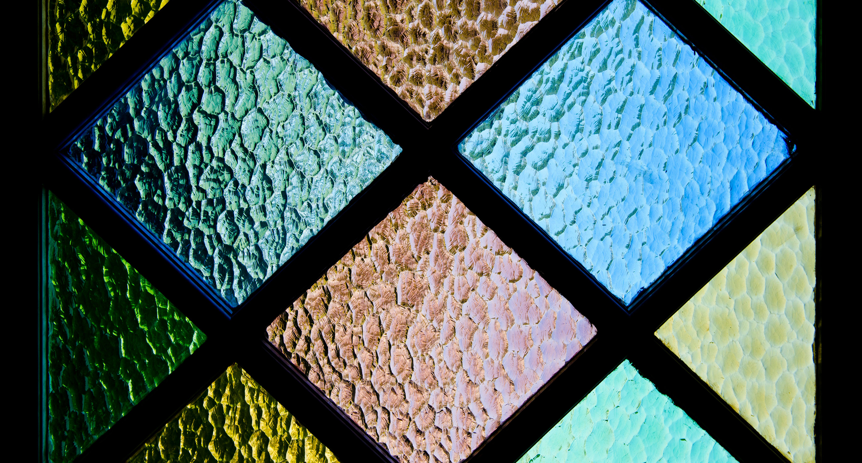 Textura de vitrales en tonos azules